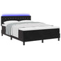 Box Spring Bed Black and White 152 x 203 cm Velvet