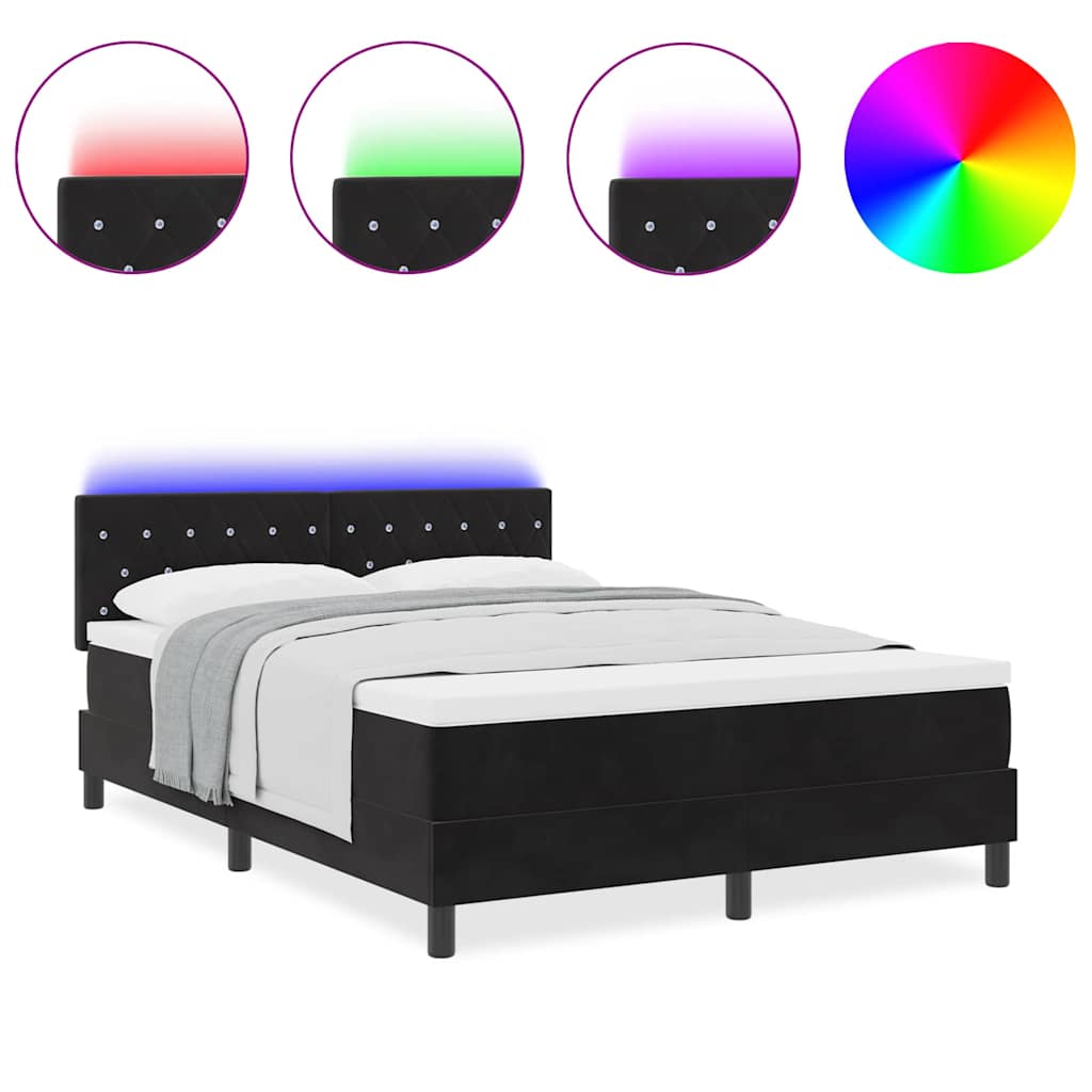 Box Spring Bed Argyle Manual Black and White 203 x 152 x 88 cm