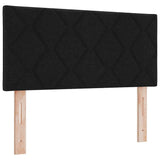 Box Spring Bed Black and White 107 x 203 cm Fabric