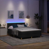 Box Spring Bed Geometric Black and White 193 x 137 x 88 cm - Rear View