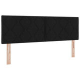 Box Spring Bed Black and White 137 x 187 cm Velvet