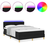 Box Spring Bed Geometric Black and White 193 x 137 x 88 cm - Top-Down View