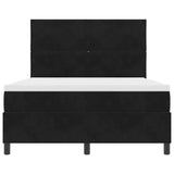 Box Spring Bed Black and White 137 x 187 cm Velvet