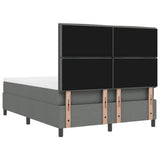 Box Spring Bed with Mattress Dark Grey 152 x 200 cm Fabric - Extra Image