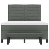 Box Spring Bed with Mattress Dark Grey 152 x 200 cm Fabric