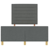 Bed Frame with Headboard Dark Grey 152 x 203 cm Fabric