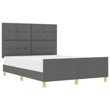 Bed Frame Grey 150 x 200 cm Fabric
