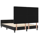 Bed Frame with Headboard Black 152 x 203 cm Velvet
