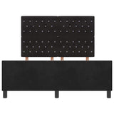 Bed Frame with Headboard Black 152 x 203 cm Velvet