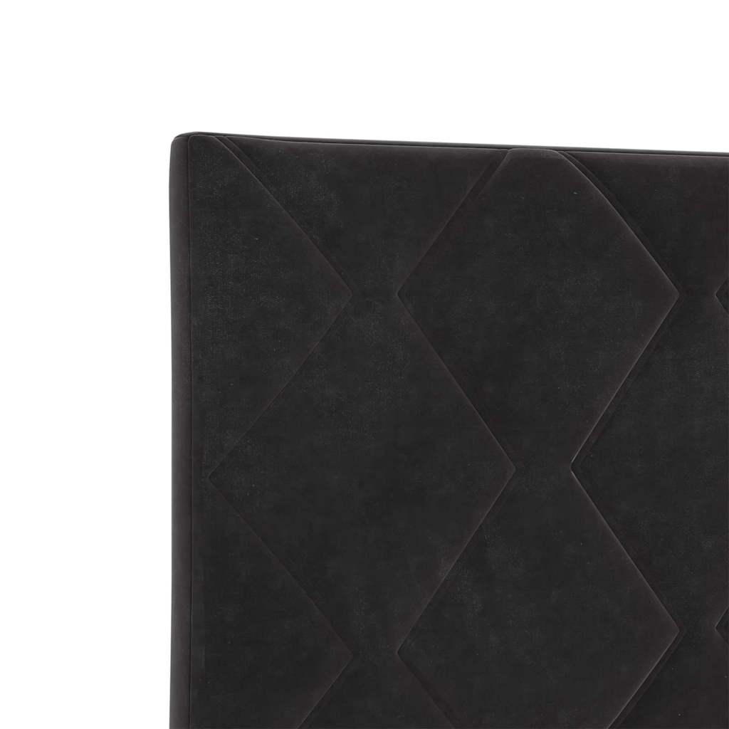 Bed Frame with Headboard Black 137 x 190 cm Velvet