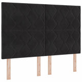 Bed Frame with Headboard Black 137 x 190 cm Velvet