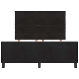 Bed Frame Black 135 x 190 cm Velvet - Close-Up Angle