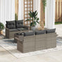 Garden Sofa Set 6 pcs 5-Seater Grey