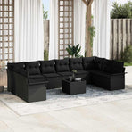 Garden Sofa Set 11 pcs Beige Poly Rattan