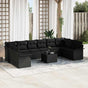 Garden Sofa Set 11 pcs Beige Poly Rattan