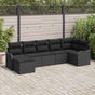 Garden Sofa Set 7 pcs Black Poly Rattan