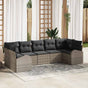 Garden Sofa Set 7 pcs Grey Poly Rattan