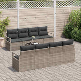 Garden Sofa Set with Cushion Manual 9 pcs Grey 55 x 55 x 37 cm - Side View