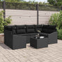 Sofa Set 7 pcs Black 234 x 123,5 x 85 cm Poly Rattan