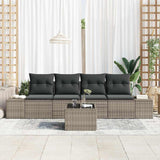 Garden Sofa Set with Cushion Manual 5 pcs Grey 55 x 55 x 37 cm - Side View