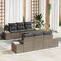 Garden Sofa Set 8 pcs Grey Poly Rattan