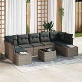 Garden Sofa Set with Cushion Manual 8 pcs Grey 55 x 55 x 37 cm