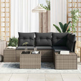 Garden Sofa Set with Cushion with Storage 5 pcs Light Grey