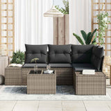 Garden Sofa Set with Cushion with Storage 5 pcs Light Grey - Side View