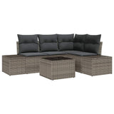 Garden Sofa Set with Cushion with Storage 5 pcs Light Grey