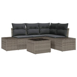 Garden Sofa Set with Cushion with Storage 5 pcs Light Grey - Front View