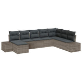 Garden Sofa Set with Cushion 8 pcs Grey Poly Rattan