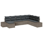 Garden Sofa Set 8 pcs Grey Poly Rattan