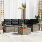 Garden Sofa Set with Cushion with Storage Manual 6 pcs Grey