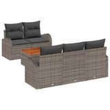 Garden Sofa Set 6 pcs Grey