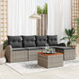 Garden Sofa Set 6 pcs Grey Poly Rattan
