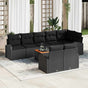 Garden Sofa Set 9 pcs Black Poly Rattan