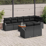 Garden Sofa Set 9 pcs Black - Side View