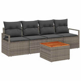 Garden Sofa Set 5 pcs Grey - Front View