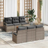 Garden Sofa Set 7 pcs Grey