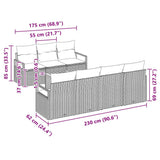 Garden Sofa Set 8 pcs Black - Extra Image