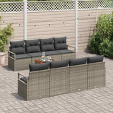 Garden Sofa Set 9 pcs Grey - Side View