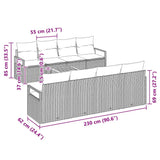 Garden Sofa Set 9 pcs Grey - Extra Image