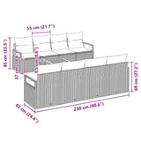 Garden Sofa Set 9 pcs Black