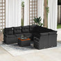 Garden Sofa Set 9 pcs Black Poly Rattan