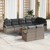 Garden Sofa Set 9 pcs Grey