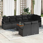 Garden Sofa Set 9 pcs Black Poly Rattan