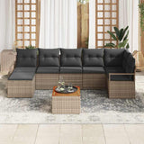 Garden Sofa Set 9 pcs Grey - Side View