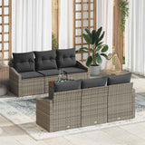 Garden Sofa Set 7 pcs Grey