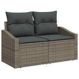 Garden Sofa Set 8 pcs Grey Poly Rattan