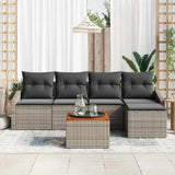 Garden Sofa Set 6 pcs Grey